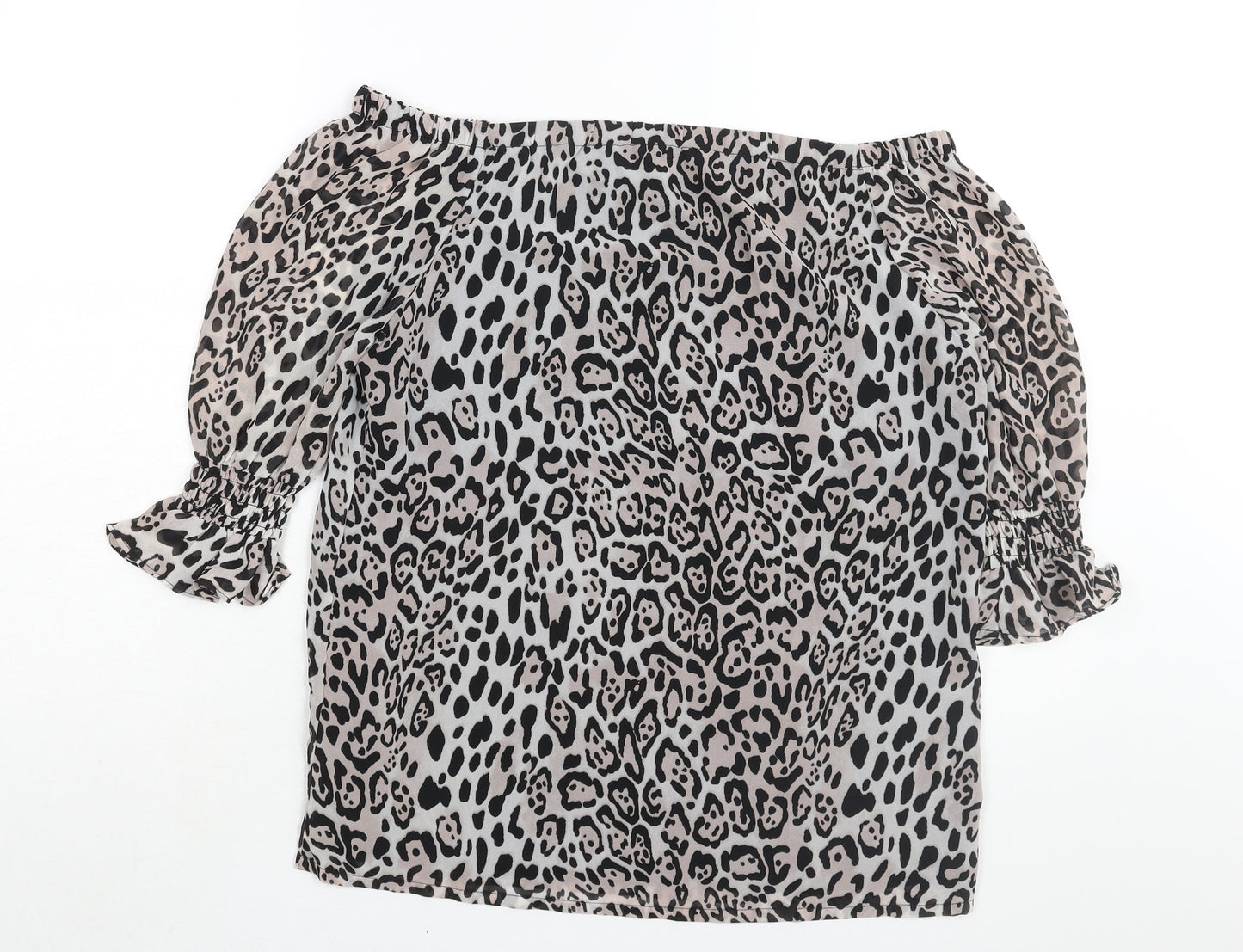 Womens UK Size 10 Sosandar Multicoloured Basic Blouse
