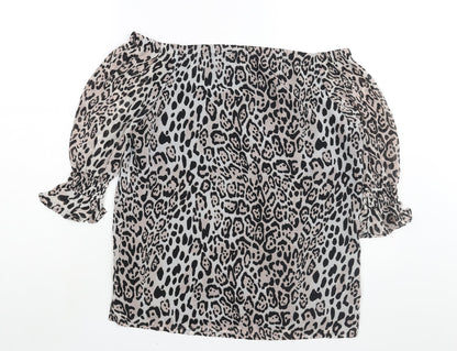 Womens UK Size 10 Sosandar Multicoloured Basic Blouse