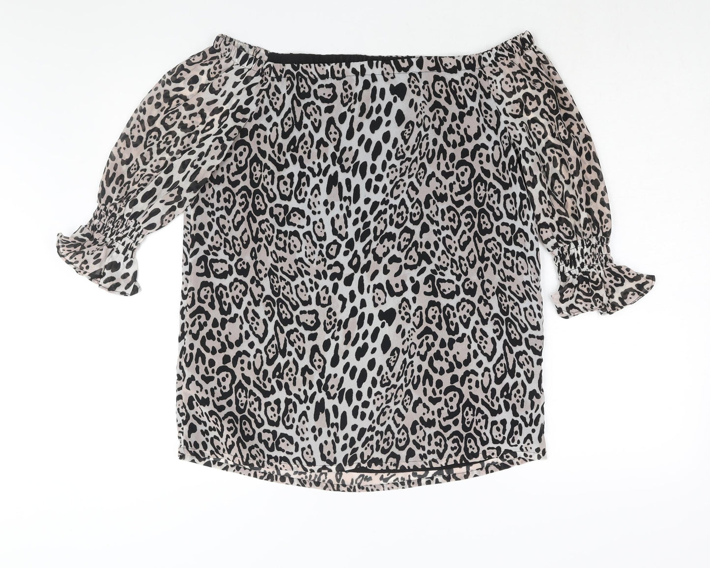 Womens UK Size 10 Sosandar Multicoloured Basic Blouse