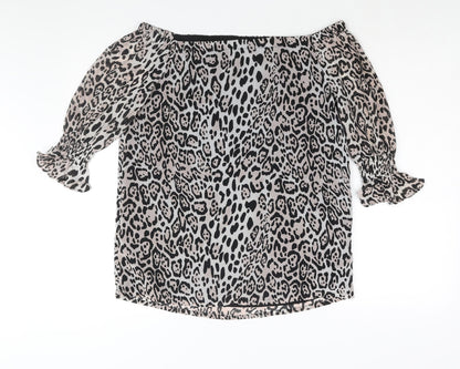 Womens UK Size 10 Sosandar Multicoloured Basic Blouse