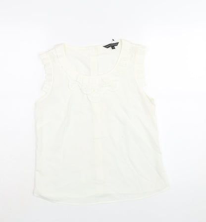 Womens UK Size 10 Limited Collection Ivory Basic Blouse