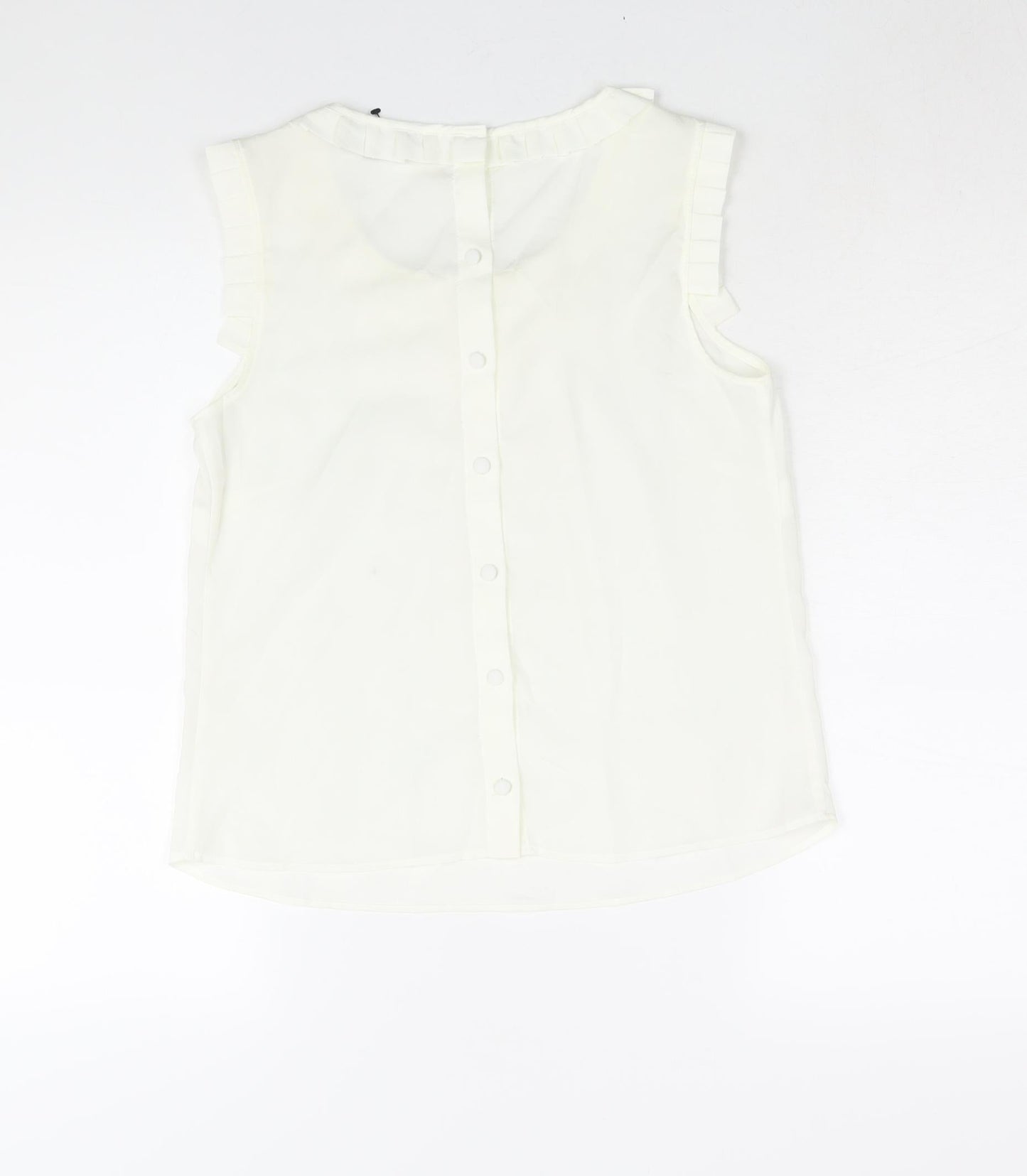 Womens UK Size 10 Limited Collection Ivory Basic Blouse