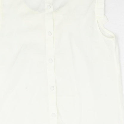 Womens UK Size 10 Limited Collection Ivory Basic Blouse