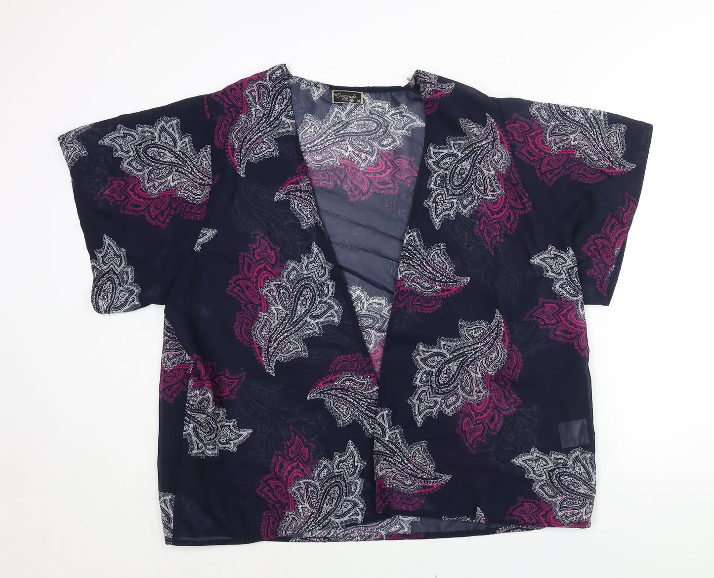 Womens UK Size L Originals Blue Kimono Blouse