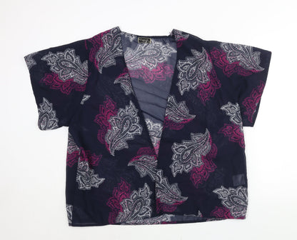 Womens UK Size L Originals Blue Kimono Blouse