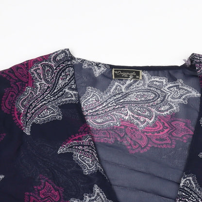 Womens UK Size L Originals Blue Kimono Blouse