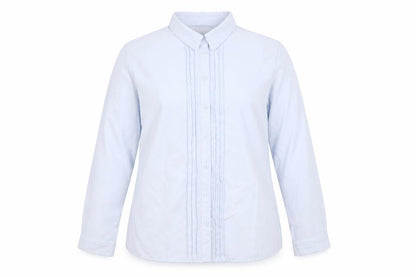 Womens UK Size 18 EWM Blue Basic Button-Up