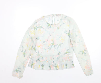 Womens UK Size 8 Marks and Spencer Green Basic Blouse