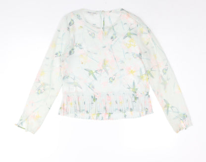 Womens UK Size 8 Marks and Spencer Green Basic Blouse