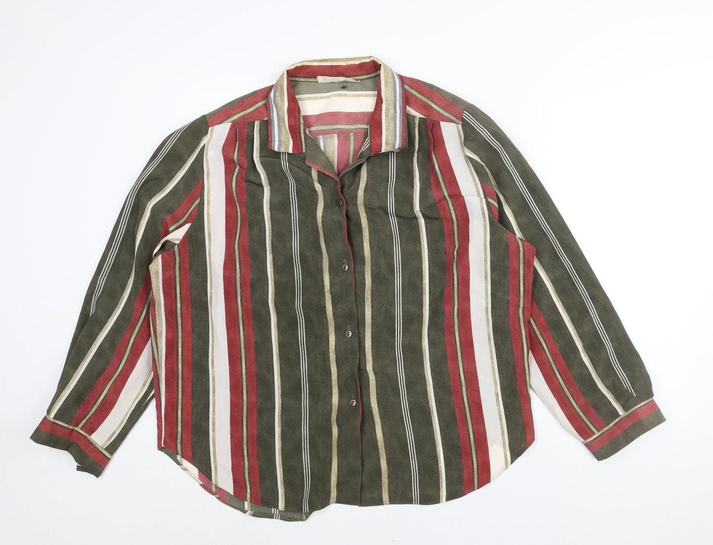 Womens UK Size 20 Christian Marcus Multicoloured Basic Button-Up