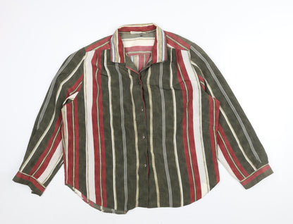 Womens UK Size 20 Christian Marcus Multicoloured Basic Button-Up