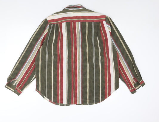 Womens UK Size 20 Christian Marcus Multicoloured Basic Button-Up