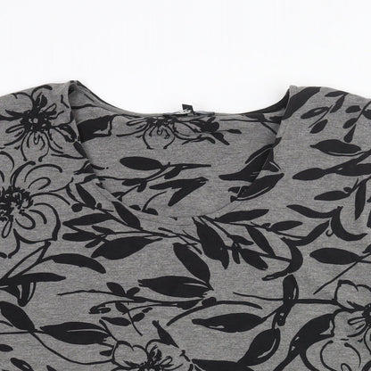 Womens UK Size 18 Yest Grey Basic Blouse
