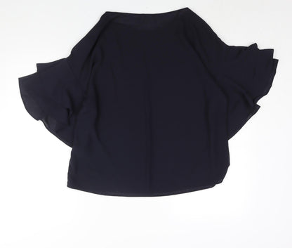 Womens UK Size 14 H&M Blue Basic Blouse