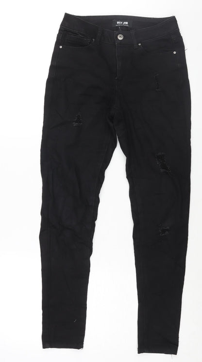 Womens UK Size 28 in Max Jeans Regular Fit Skinny Black Jeans