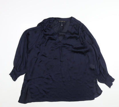 Womens UK Size S Zara Blue Tunic Blouse