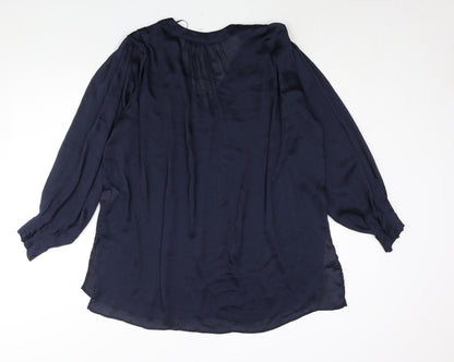 Womens UK Size S Zara Blue Tunic Blouse