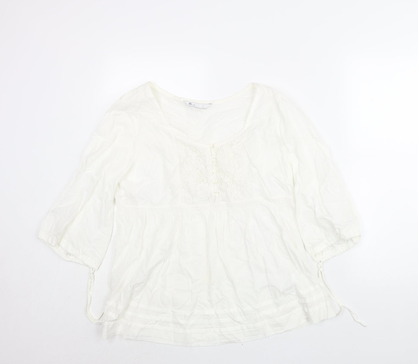 Womens UK Size 14 BHS Ivory Basic Blouse