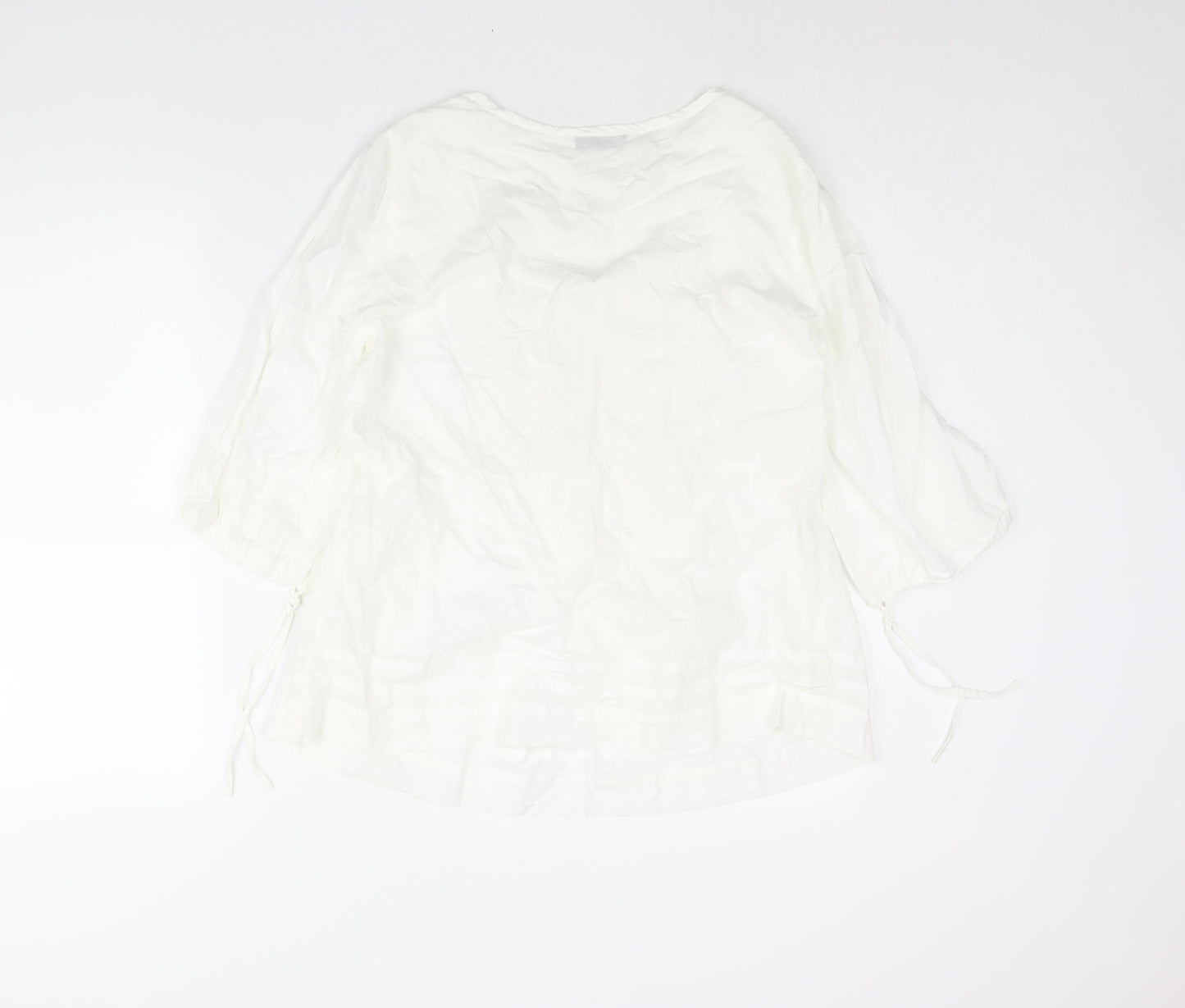 Womens UK Size 14 BHS Ivory Basic Blouse