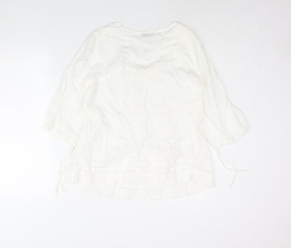 Womens UK Size 14 BHS Ivory Basic Blouse