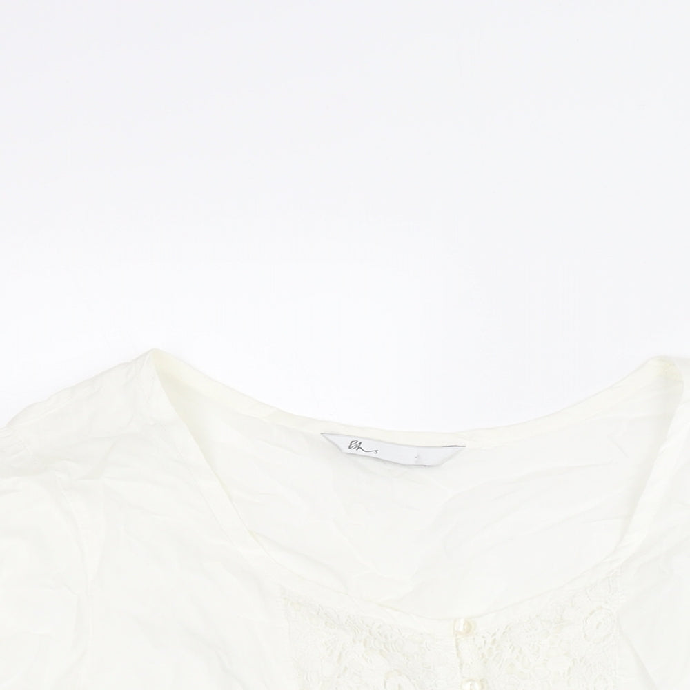 Womens UK Size 14 BHS Ivory Basic Blouse