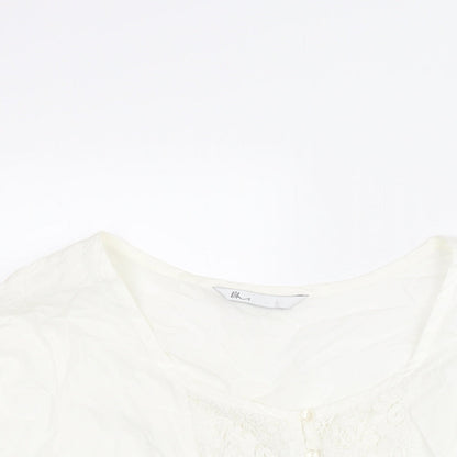 Womens UK Size 14 BHS Ivory Basic Blouse