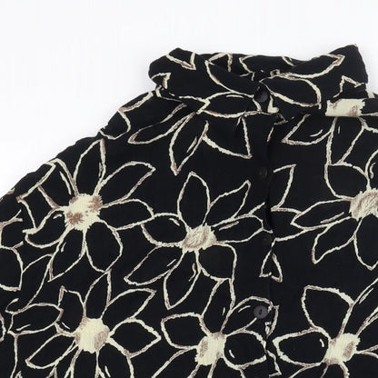 Womens UK Size L Pomodoro Black Basic Button-Up