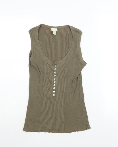 Womens UK Size XL Mango Green Basic Tank