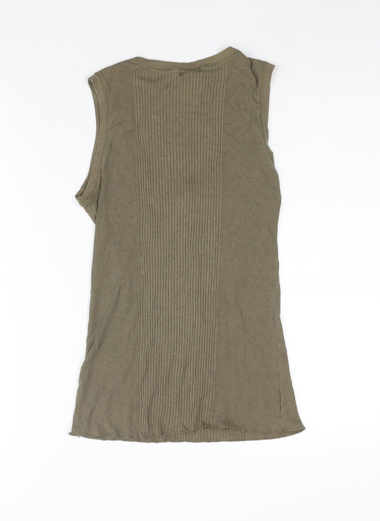 Womens UK Size XL Mango Green Basic Tank
