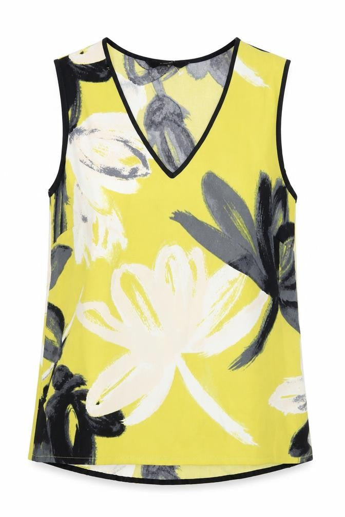 Womens UK Size 8 NEXT Yellow Camisole Blouse