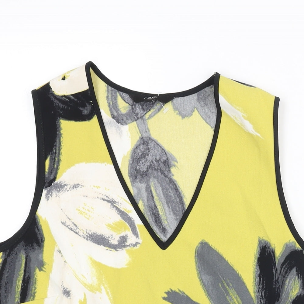 Womens UK Size 8 NEXT Yellow Camisole Blouse