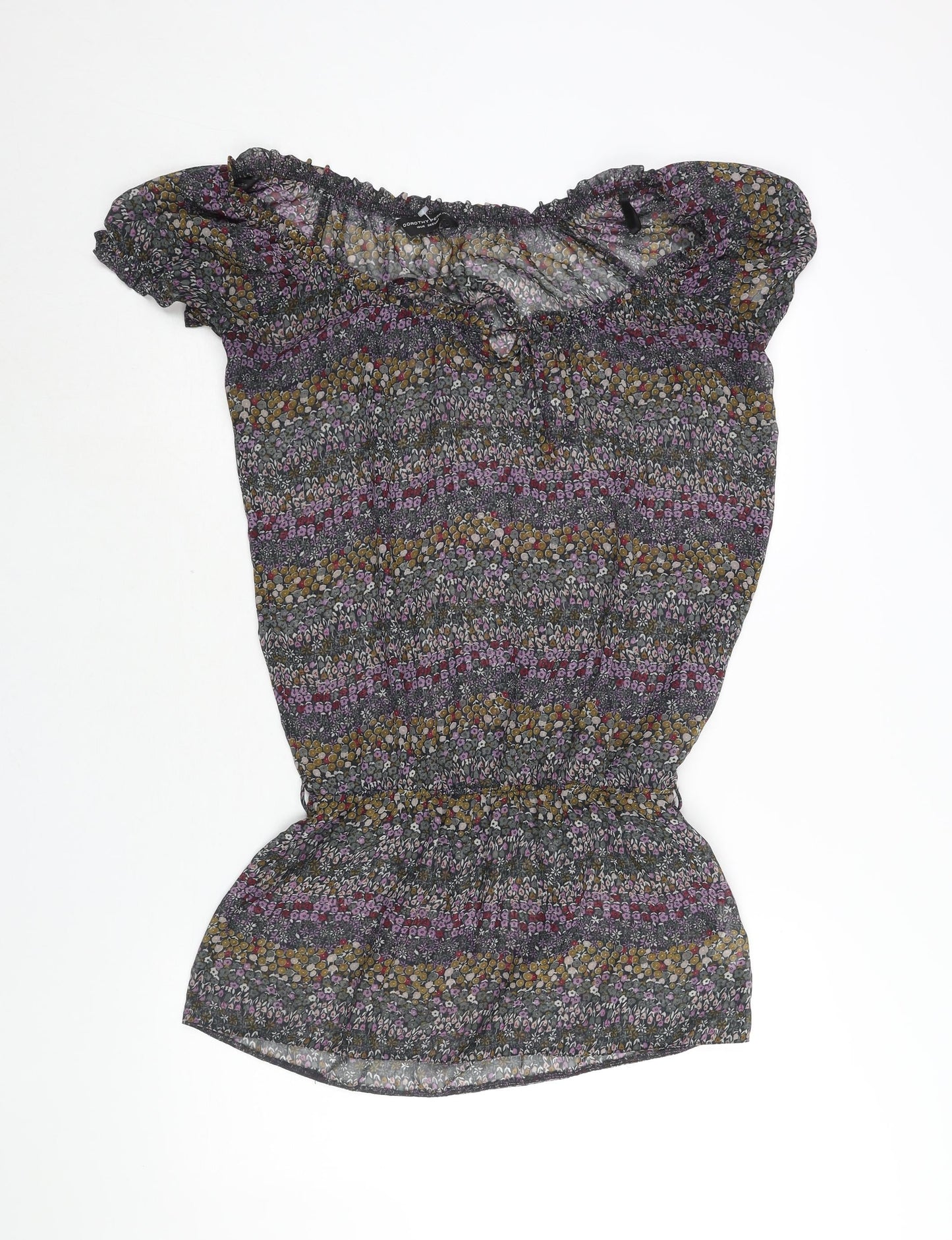 Womens UK Size 10 Dorothy Perkins Multicoloured Tunic Blouse