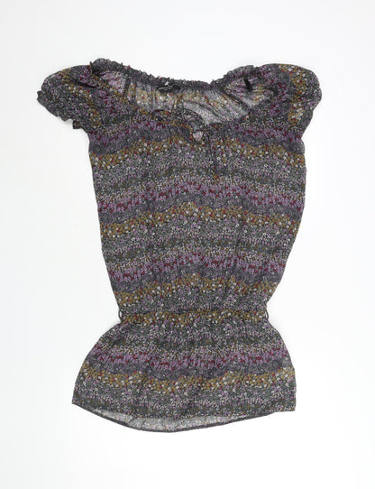 Womens UK Size 10 Dorothy Perkins Multicoloured Tunic Blouse