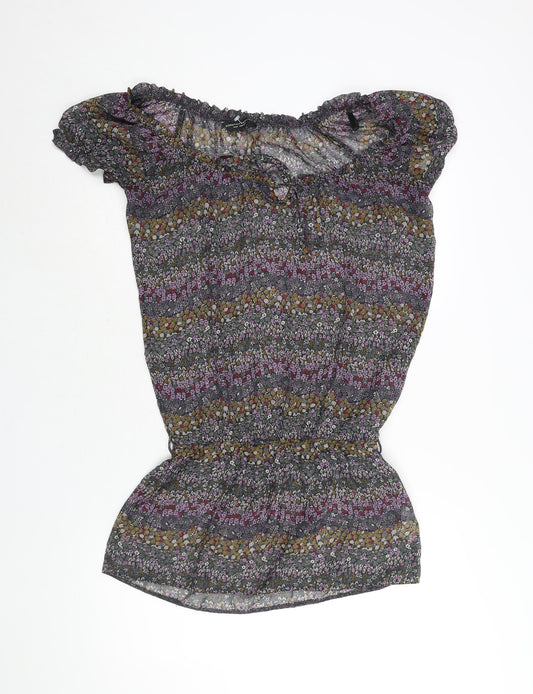 Womens UK Size 10 Dorothy Perkins Multicoloured Tunic Blouse