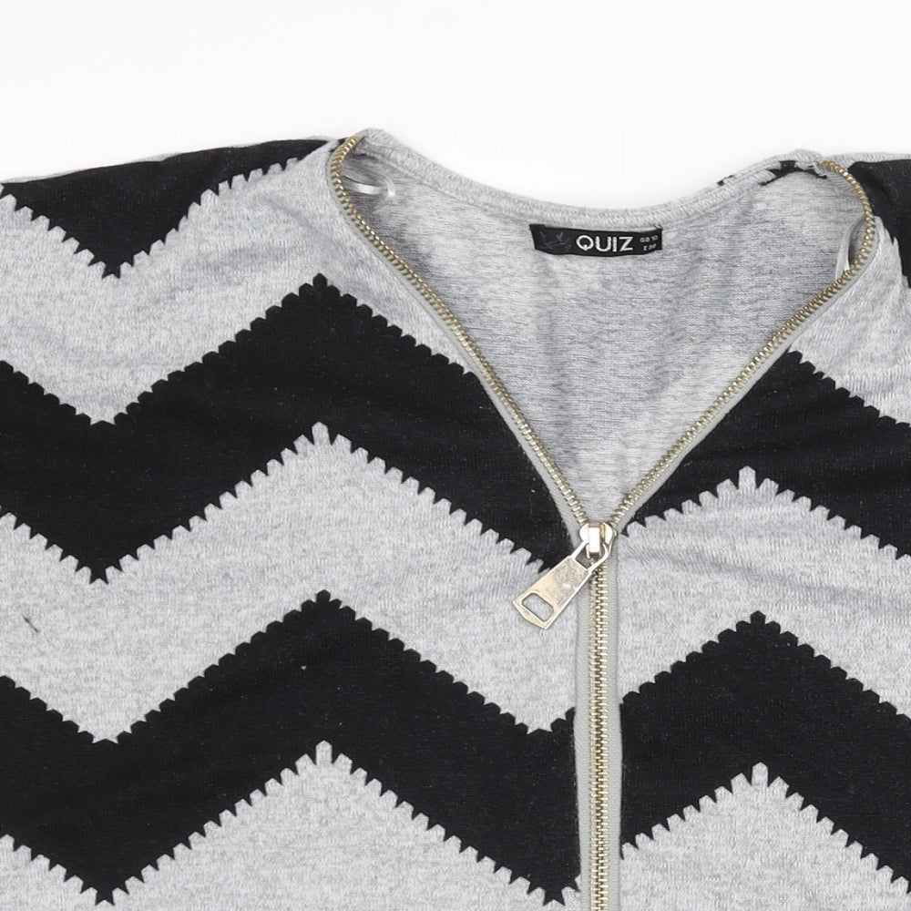 Womens UK Size 10 Quiz Grey Pullover Jumper
