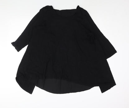 Womens UK Size 16 Marks and Black Tunic Blouse
