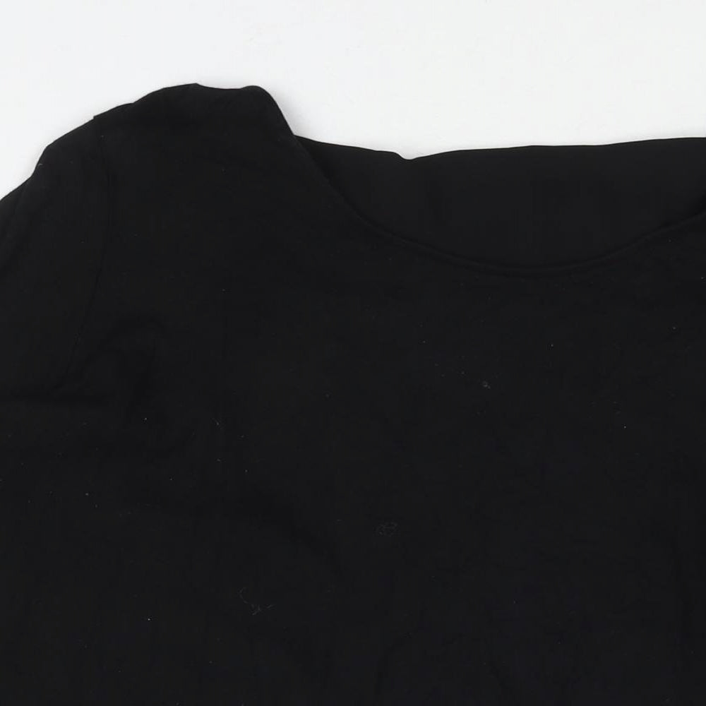 Womens UK Size 16 Marks and Black Tunic Blouse