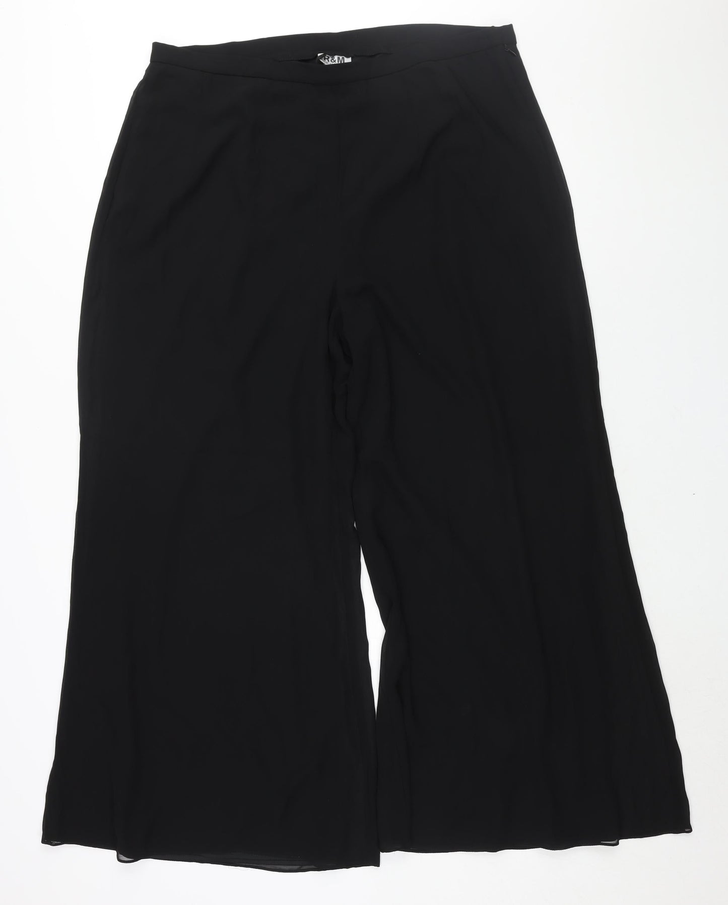 R&M Richards Womens Black Polyester Trousers Size 38 in L28 in Regular Zip