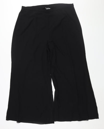 R&M Richards Womens Black Polyester Trousers Size 38 in L28 in Regular Zip
