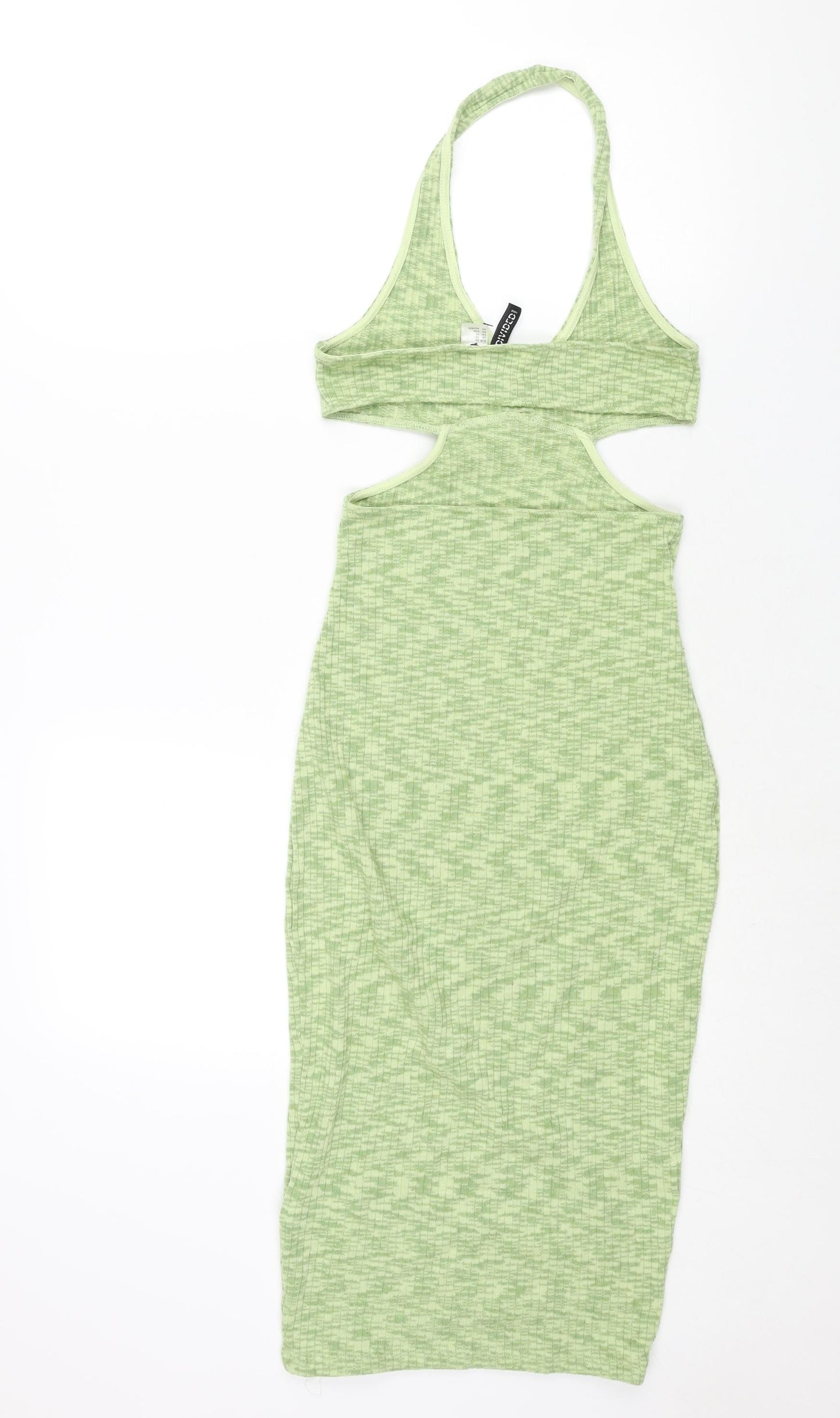 Divided by H&M Womens Gold Polyester Bodycon Size XS Halter Pullover - Backless