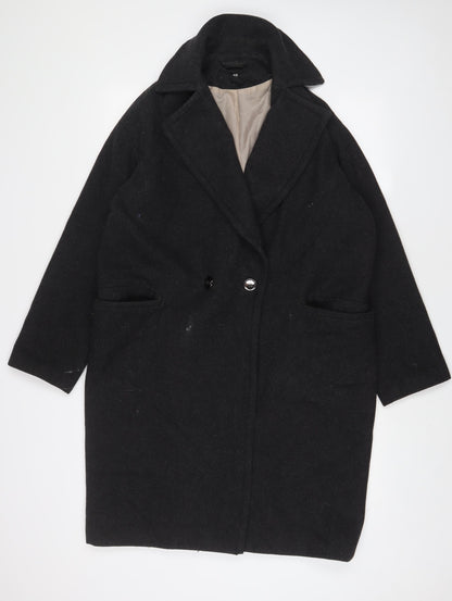 Womens UK Size 8 H&M Grey Overcoat
