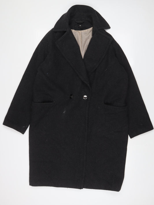 Womens UK Size 8 H&M Grey Overcoat