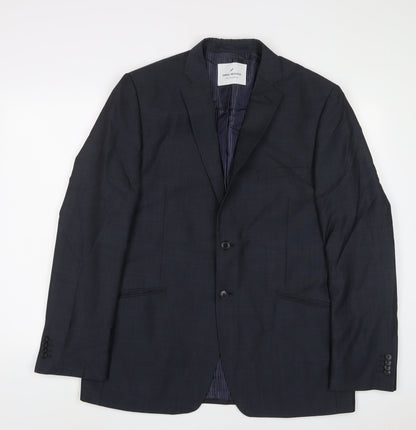 Mens UK Size 42 Daniel Hetcher Regular Blue Suit Jacket