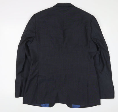 Mens UK Size 42 Daniel Hetcher Regular Blue Suit Jacket