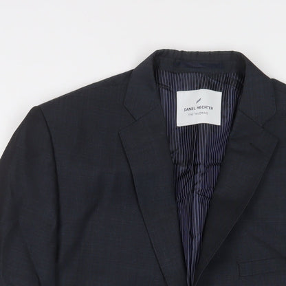 Mens UK Size 42 Daniel Hetcher Regular Blue Suit Jacket
