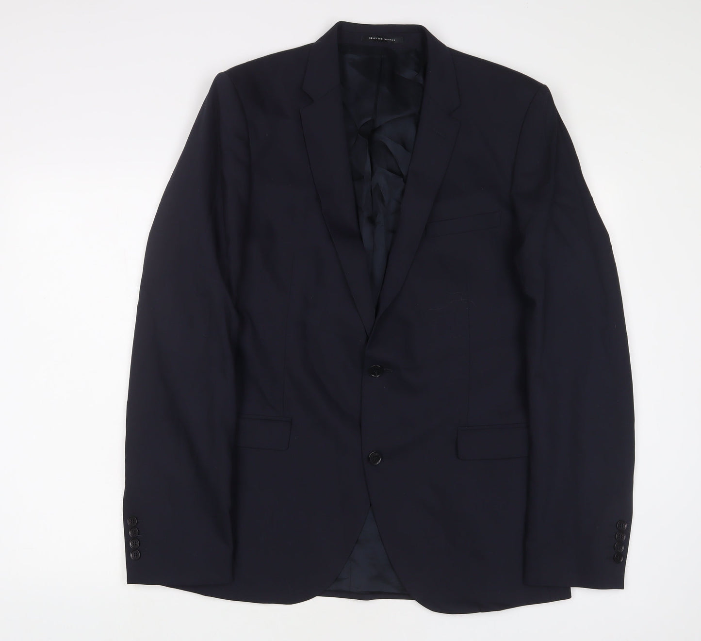 Mens UK Size 42 Selected Homme Regular Blue Suit Jacket