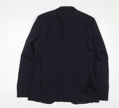 Mens UK Size 42 Selected Homme Regular Blue Suit Jacket