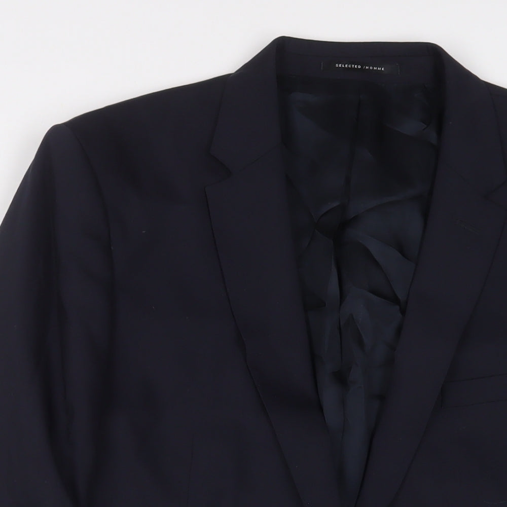 Mens UK Size 42 Selected Homme Regular Blue Suit Jacket
