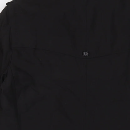 Autograph Mens Black Overcoat Coat Size M Button