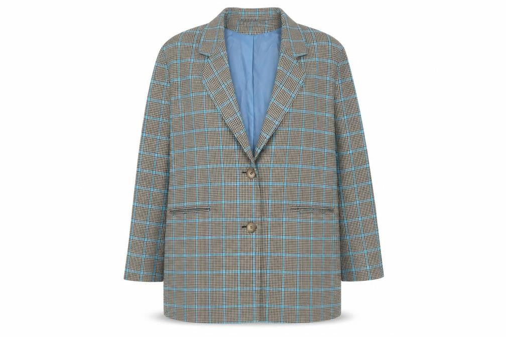 COLLUSION Womens Black Plaid Jacket Blazer Size 14 Button